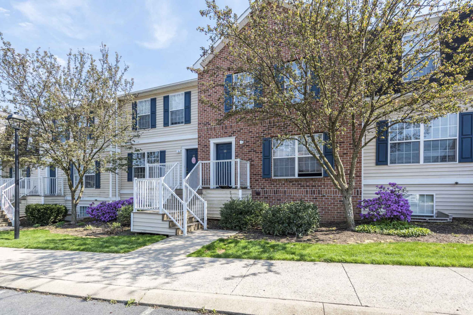 Exterior of penn state student apartment community